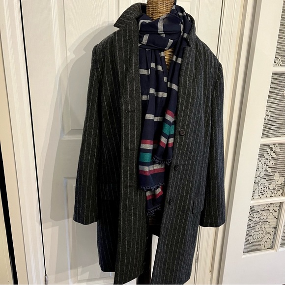 Classic Wool Blend Spring Coat, Sz L - Picture 10 of 12